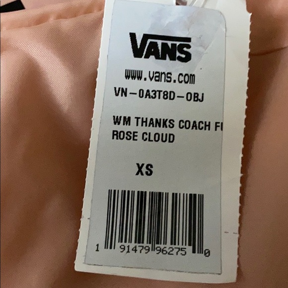 VANS THANKS COACH FUNDAY JACKET Women’s Rose Cloud - Picture 4 of 5